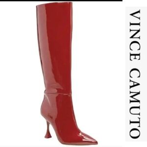 Vince Camuto Kamies Red Patent Leather Boots